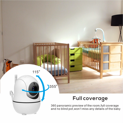 5" Video Baby Monitor with Camera – 4x Zoom, 22Hr Battery, 2-Way Audio & Temperature Sensor