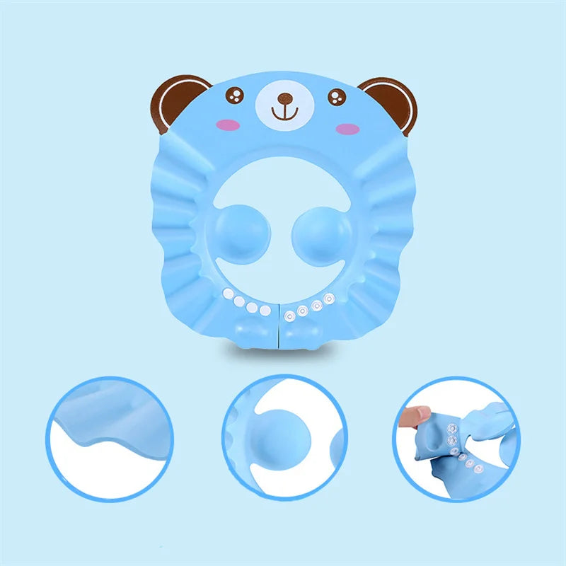 Baby Shower Soft Cap Hat for Kids Ear Protection Shampoo Bathing Shower Protect Head Cover