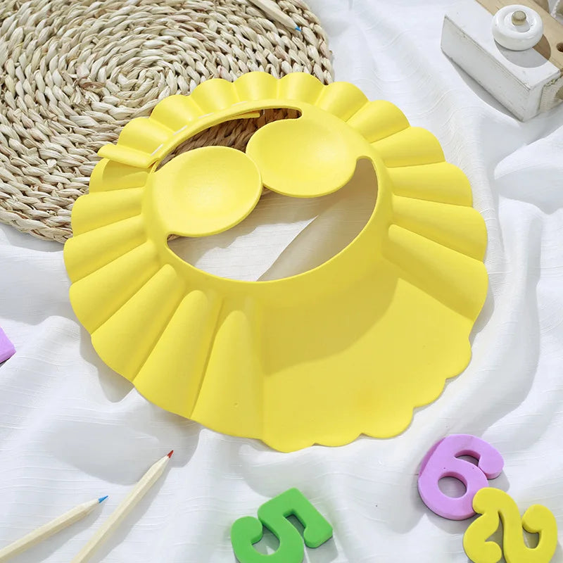 Baby Shower Soft Cap Hat for Kids Ear Protection Shampoo Bathing Shower Protect Head Cover
