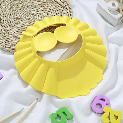 Baby Shower Cap – Soft Waterproof Hat for Kids' Bath Time Ear & Eye Protection