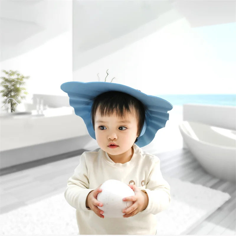 Baby Shower Soft Cap Hat for Kids Ear Protection Shampoo Bathing Shower Protect Head Cover